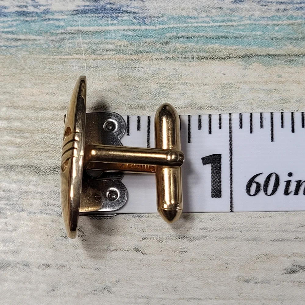 SWANK Gold Cufflinks